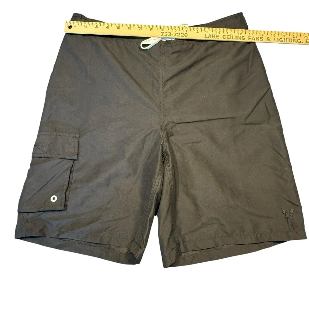 Disney Parks Mickey Mouse Black & White Swim Trunks‎ Mens Size L Elastic Shorts